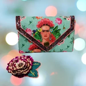 Porte monnaie Frida Kahlo liseret paillettes